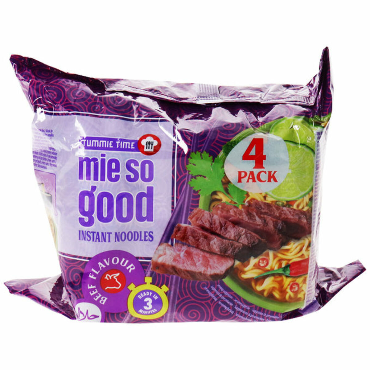 Bild 1 von Tummie Time Instantnudeln Beef, 4er Pack