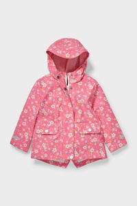 C&A Baby-Regenjacke mit Kapuze, Pink, Größe: 80