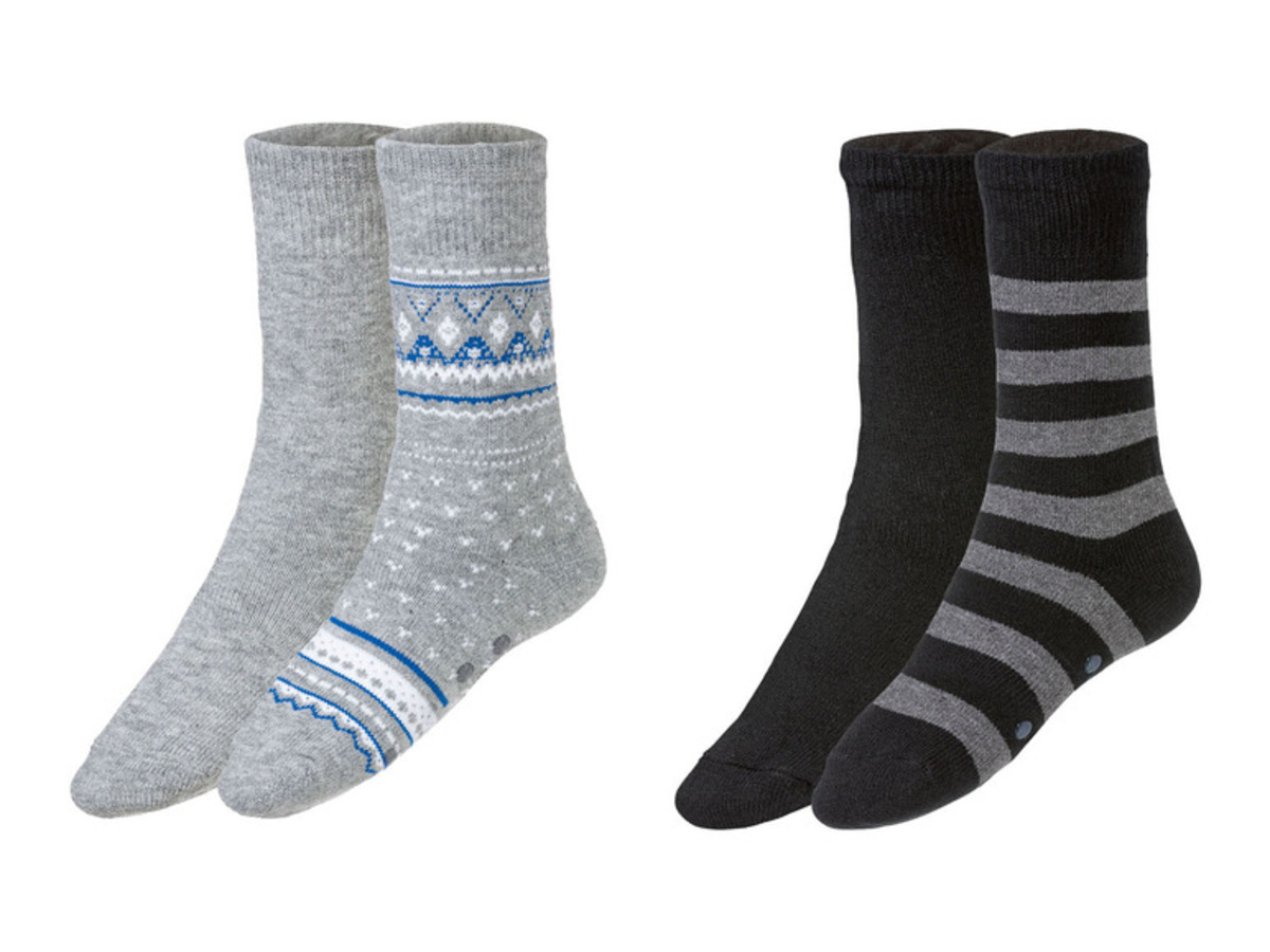 Bild 1 von LIVERGY Herren Thermosocken, 2 Paar, mit Anti-Rutsch-Noppen
