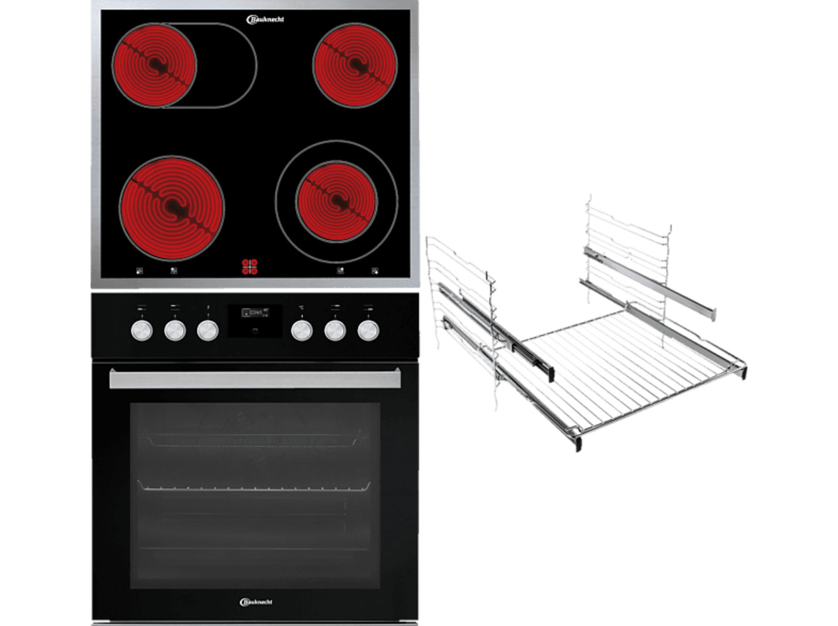 Bild 1 von BAUKNECHT HEKO BLACK 500 P, Herdset (Elektro-Kochfeld herdgebunden, A+, 65 Liter)
