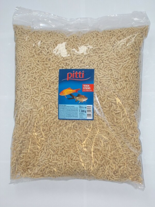 Bild 1 von Pitti Fischfutter Teichsticks Mix
, 
3 verschiedene Farben, 15 l Beutel