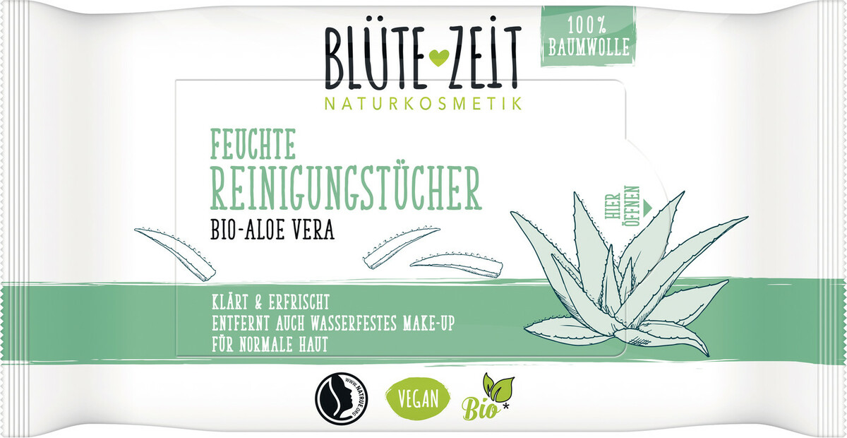 Bild 1 von Blütezeit Feuchte Reinigungstücher Bio Aloe-Vera 25ST