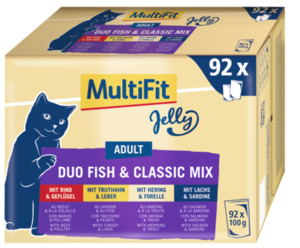 MultiFit Adult Jelly Duo Fish & Classic Mix Multipack XXL 92x100g Jelly Duo Fish & Classic Mix