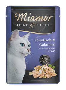 Miamor Feine Filets in Jelly 24x100g Thunfisch & Calamari, in Jelly