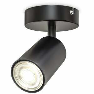 B.k.licht - LED Spotleuchte schwenkbar Retro Schwarz GU10 Deckenlampe Wandleuchte Spot Flur