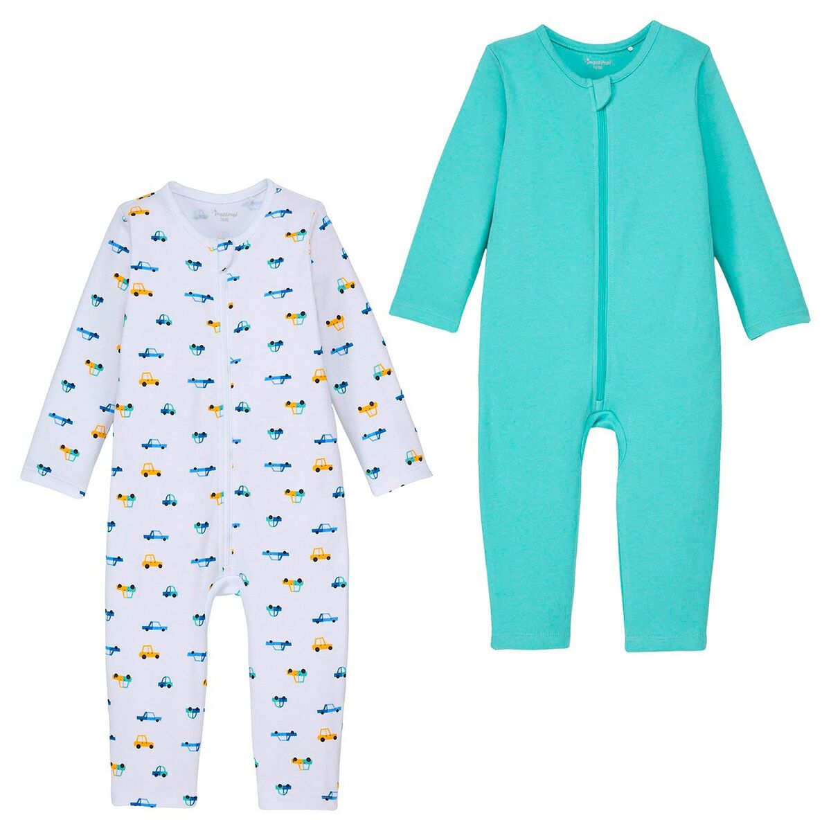 Bild 2 von IMPIDIMPI Babys und Kleinkinder Schlaf-Overall, 2er-Set