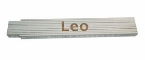 Zollstock Leo 2 m, weiß