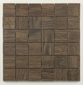 Feinsteinzeugmosaik Holzoptik
, 
eiche dunkel, 29,8 x 29,8 x 1,0 cm, auf Netz