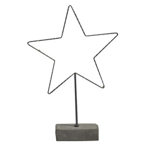 Standdeko Metallfigur-Stern 40 cm mit 15 LEDs und Timerfunktion