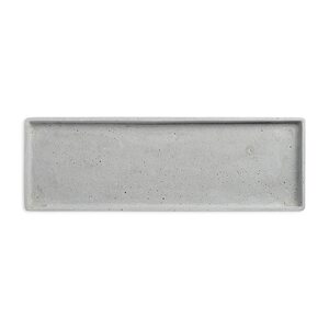 Tablett aus Kunststein, L:45cm x B:15cm, grau