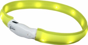 Nobby LED Leuchthalsband Visible breit gelb 25 mm 40 cm Größe S