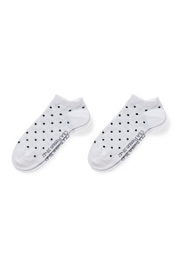 C&A Multipack 2er-Sneakersocken-Bio-Baumwolle-gepunktet, Weiß, Größe: 35-38