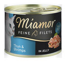 Bild 1 von Miamor Feine Filets in Jelly 12x185g Thunfisch & Shrimps