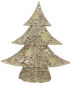 Tarrington House LED Baumwoll-Weihnachtsbaum, 40 x 38 x 12 cm, 10 LED, warm weiß
