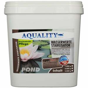AQUALITY Gartenteich Wasserwerte Stabilisator 3in1 (Artgerechte Wasserwerte im Gartenteich - Reguliert langfristig die Karbonathärte, stabilisiert