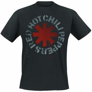 Red Hot Chili Peppers Stencil Black T-Shirt schwarz