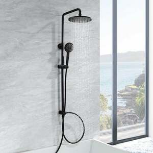 Duscharmaturen Set Duschsystem regendusche Duschset mit Regenbrause, Wanneneinlauf, Handbrause und Brausearm, Befestigungspunkt ca. 40 cm