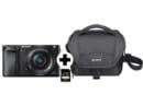 Bild 1 von SONY Alpha 6000 KIT (ILCE-6000L) + Tasche + Speicherkarte Systemkamera 24.3 Megapixel mit Objektiv 16-50 mm , 7.5 cm Display  , WLAN