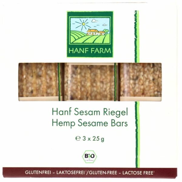 Bild 1 von Hanf Farm BIO Sesamriegel mit Hanf, 3er Pack