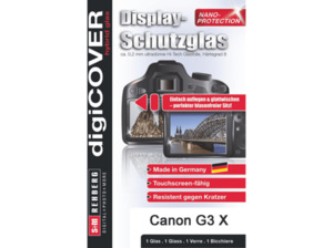 S+M G4193, Displayschutzglas, Transparent, passend für Canon EOS 1300D
