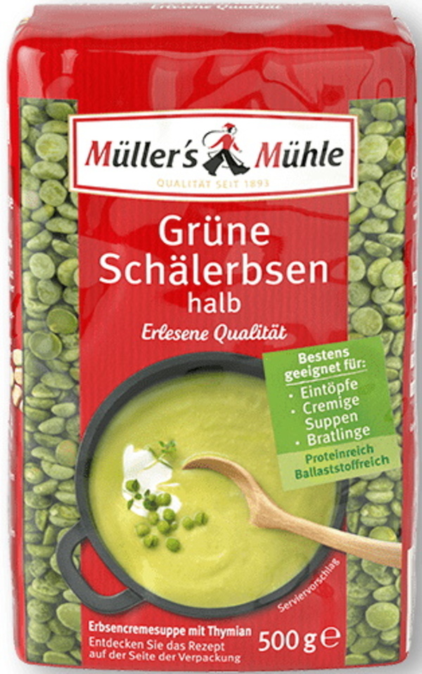 Bild 1 von Müller's Mühle grüne Schälerbsen 500G