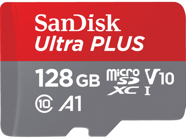 Bild 1 von SANDISK Ultra PLUS, Micro-SDXC Speicherkarte, 128 GB, 130 MB/s