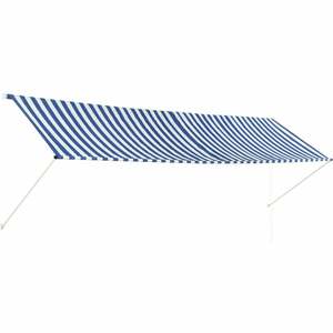 Vidaxl - Einziehbare Markise 400x150cm Blau Weiß