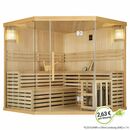 Bild 1 von Artsauna Saunakabine Espoo200 Premium  mit Harvia Ofen – 5 Personen – Hemlock Holz & Glasfront