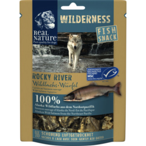 REAL NATURE WILDERNESS Fish Snack 70g Rocky River (Wildlachs-Würfel)