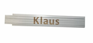 Zollstock Klaus 2 m, weiß