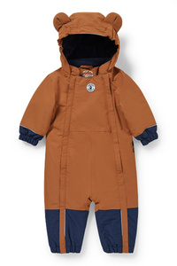 C&A Baby-Schneeanzug mit Kapuze-recycelt, Beige, Größe: 74