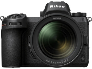 NIKON Z7 Kit Systemkamera mit Objektiv 24-70 mm 1:4 S, 8 cm Display Touchscreen, WLAN