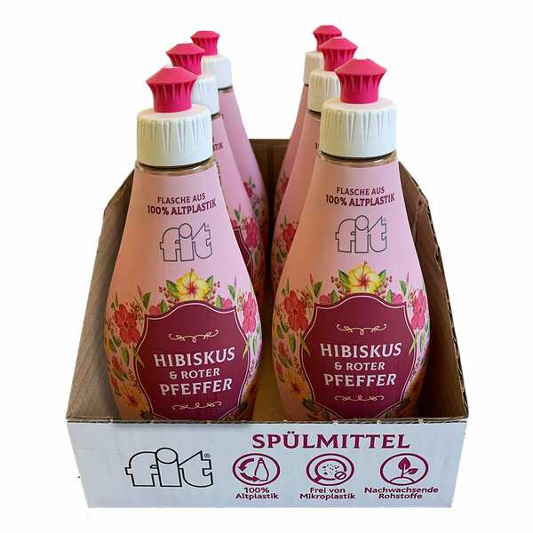 Bild 1 von Fit Spülmittel Spices Hibiskus-Pfeffer 400 ml, 6er Pack