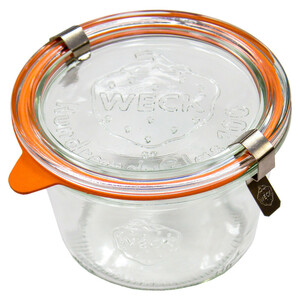 WECK® Einmach-Glas 250 ml mit Deckel, Einmachring und Klammern