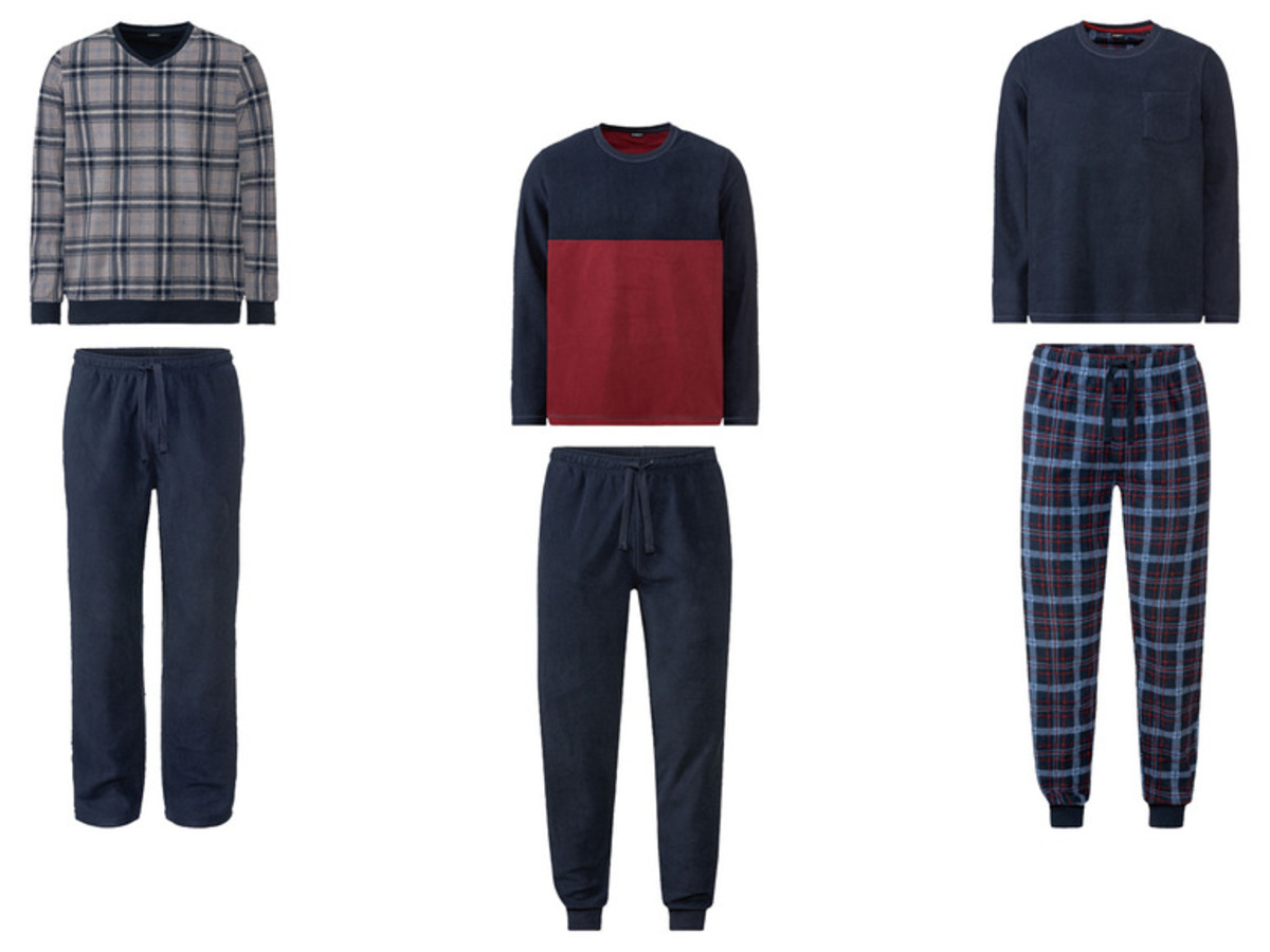 Bild 1 von LIVERGY Herren Pyjama, wärmende Fleece-Qualität