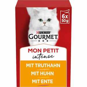 Gourmet Mon Petit 8x6x50g mit Ente, Huhn, Truthahn