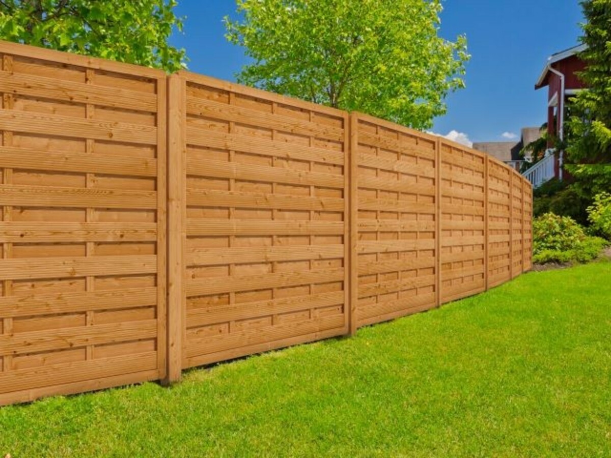 Bild 1 von Stelmet Sichtschutzzaun Ulm
, 
180 x 180 cm, Pinie- Farbton