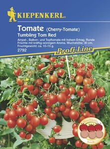 Kiepenkerl Cherry-Tomate Tumbling Tom Red
, 
Inhalt reicht für 12 Korn