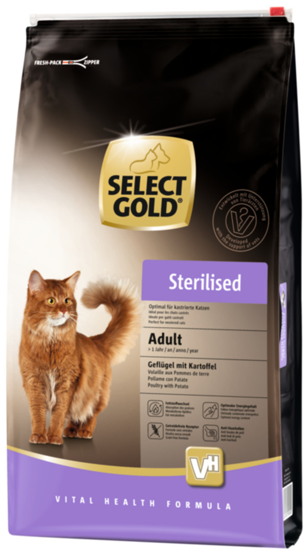 Bild 1 von SELECT GOLD Adult Sterilised Geflügel mit Kartoffel 10 kg