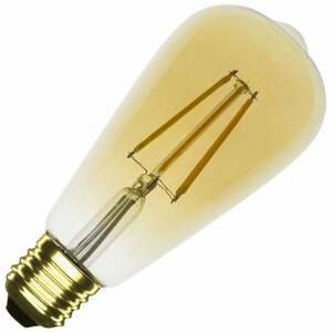 LED-Leuchte E27 Dimmbar Filament Gold Lemon ST64 5.5W Neutrales Weiß 4000K - 4500K