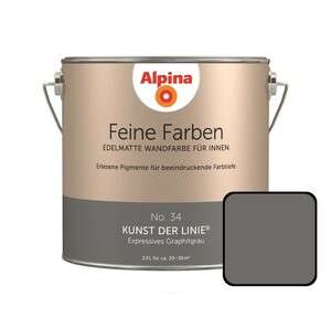Alpina Feine Farben No. 34 Kunst der Linie 2,5L expressives graphitgrau, edelmatt