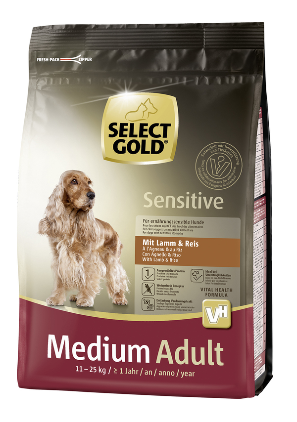 Bild 1 von SELECT GOLD Sensitive Adult Medium Lamm & Reis 1kg