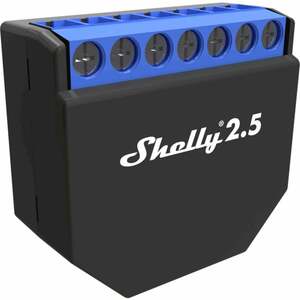 Shelly - 2.5PM WLAN-Relais Schalter zur Steuerung von zwei elektrischen Schaltkreisen bis zu 2,3 kW