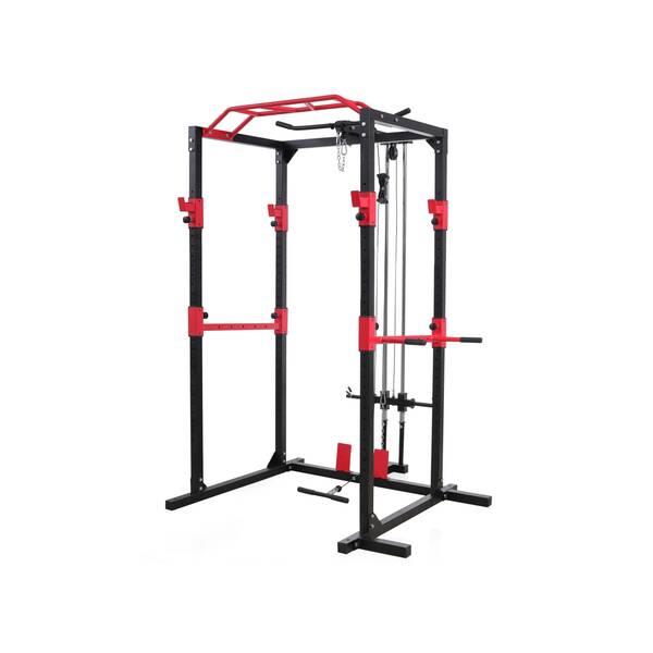 Bild 1 von Peak Power Power Rack, Fitness Rack Set mit 2 Spottern, Klimmzugstange, Dip-Ständer, Latzug und Ruderzug