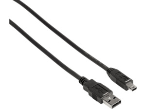HAMA A-Stecker - Mini-B-St. (B5 Pin) 1,8 m, USB-Kabel, Schwarz