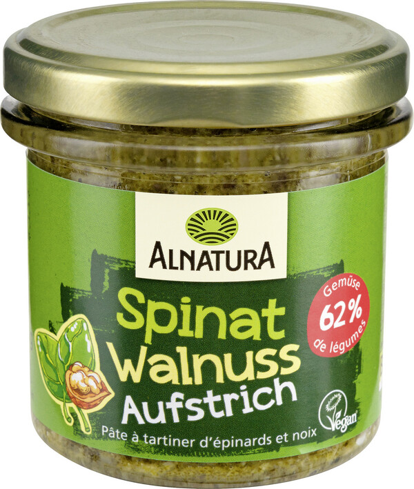 Bild 1 von Alnatura Bio Brotaufstrich Spinat Walnuss 135 g