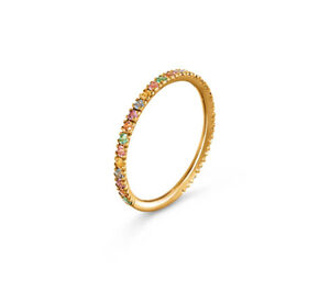 Gold-Ring mit farbigen Zirkonia