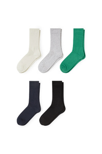 C&A Multipack 5er-Socken-Bio-Baumwolle-LYCRA®, Schwarz, Größe: 39-42