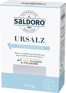 Saldoro Urmeer Salz mit Jod, Fluorid & Folsäure 600G