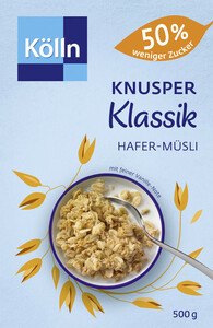 Kölln Knusper Klassik Hafer-Müsli 50% weniger Zucker 500G